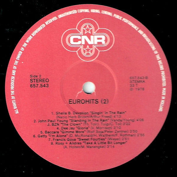 Various - Eurohits Vol. * (LP) Vinyl LP Vinyl (VG) <br> Hoes (G+)