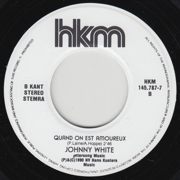 Johnny White - Verloren Hart Vinyl Singles Vinyl (VG) <br> Hoes (G+)