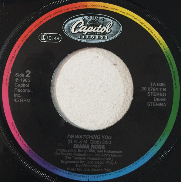 Diana Ross - Eaten Alive 42793 Vinyl Singles Vinyl Very Good (VG) <br> Hoes Good Plus (G+)