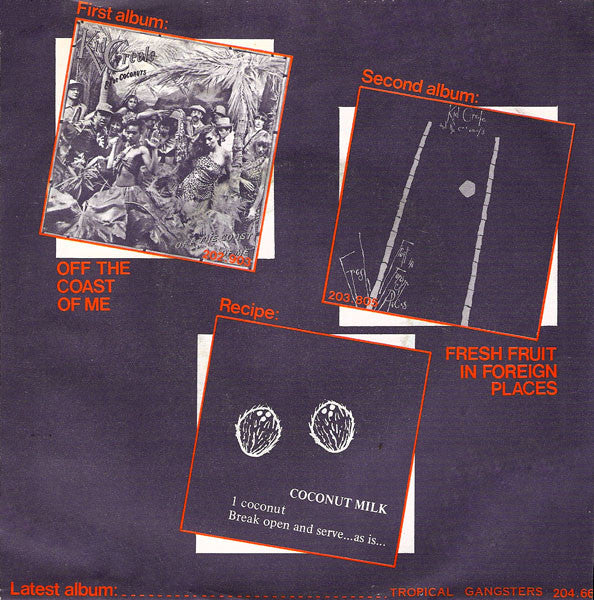 Kid Creole And The Coconuts - Wonderful Thing Vinyl Singles Vinyl Very Good (VG) <br> Hoes Good Plus (G+)