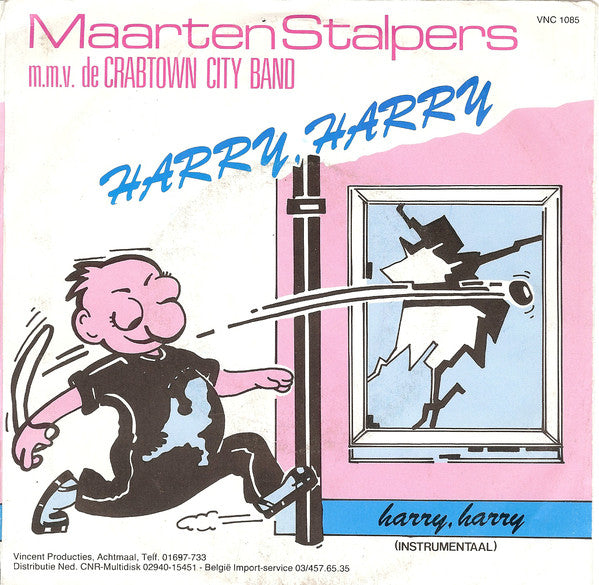 Maarten Stalpers - Harry Harry Vinyl Singles Vinyl Very Good (VG) <br> Hoes Good Plus (G+)