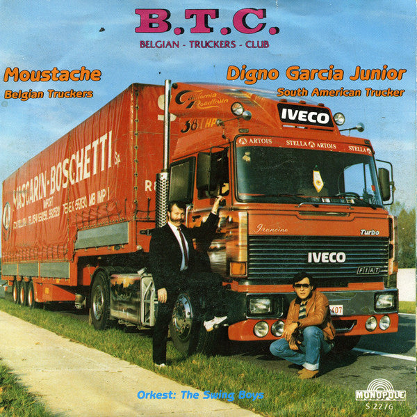 Moustache / Digno Garcia Junior - T.B.C. Vinyl Singles Vinyl Very Good (VG) <br> Hoes Good Plus (G+)