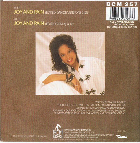 Donna Allen - Joy And Pain 37756 Vinyl Singles Vinyl Very Good (VG) <br> Hoes Good Plus (G+)