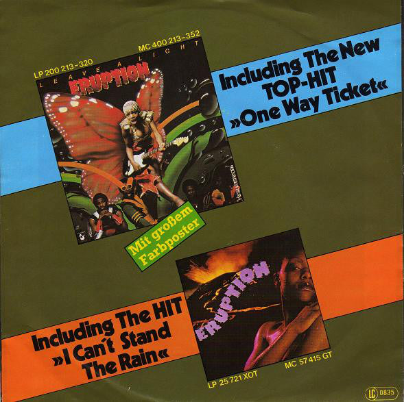 Eruption - One Way Ticket Vinyl Singles Vinyl Very Good (VG) <br> Hoes Good Plus (G+)