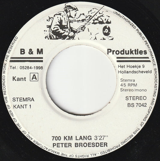 Peter Broesder - KM Lang Vinyl Singles Vinyl Zeer Goed / Hoesje Goed "VINYLSINGLES.NL"