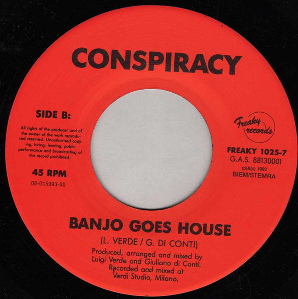Conspiracy - Dust In The Wind Vinyl Singles Vinyl Goed / Hoes Sticker