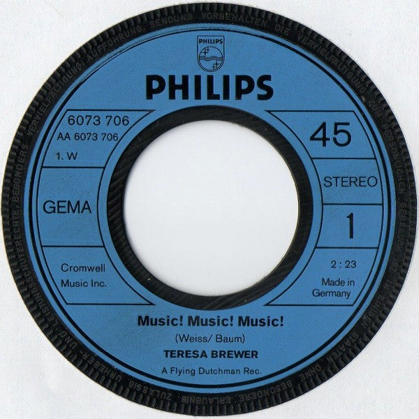 Teresa Brewer - Music! Music! Music! Vinyl Singles