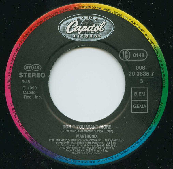 Mantronix - Take Your Time Vinyl Singles Vinyl Goed / Hoes Sticker