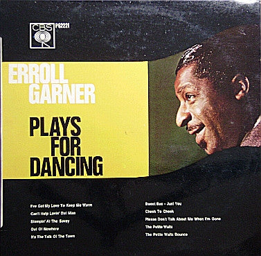 Erroll Garner - Plays For Dancing LP) Vinyl LP Vinyl Very Good (VG) <br> Hoes Good Plus (G+)