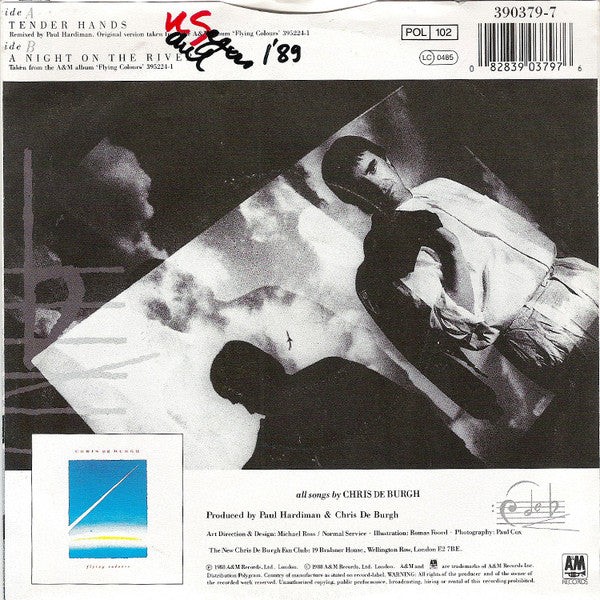 Chris de Burgh - Tender Hands Vinyl Singles Vinyl Very Good (VG) <br> Hoes Good Plus (G+)