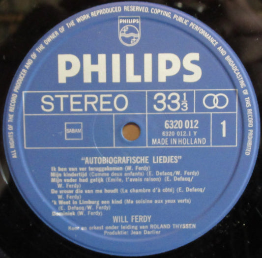 Will Ferdy - Ik Ben Van Ver Teruggekomen (LP) Vinyl LP Vinyl Zeer Goed / Hoesje Goed "VINYLSINGLES.NL"