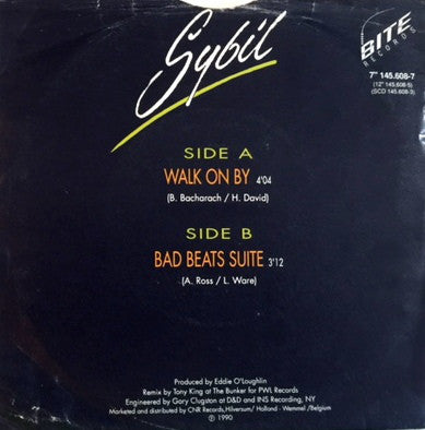 Sybil - Walk On By Vinyl Singles Vinyl Goed / Hoes Sticker