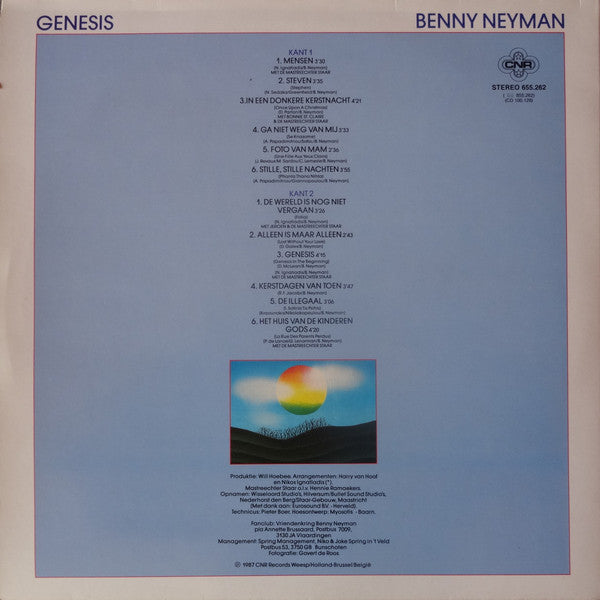 Benny Neyman - Genesis (LP) Vinyl LP Vinyl Very Good (VG) <br> Hoes Good Plus (G+)