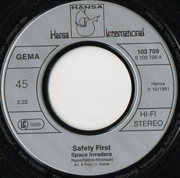 Safety First - Space Invaders Vinyl Singles