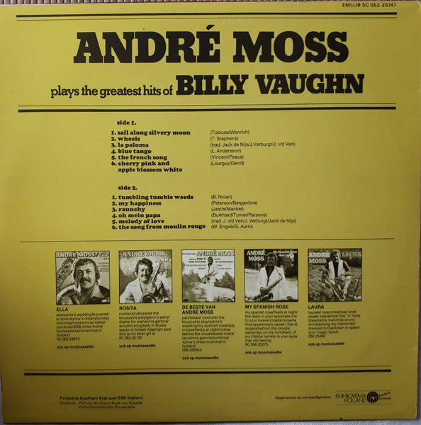 Andre Moss - Plays The Greatest Hits Of Billy Vaughn (LP) Vinyl LP Vinyl Very Good (VG) <br> Hoes Good Plus (G+)