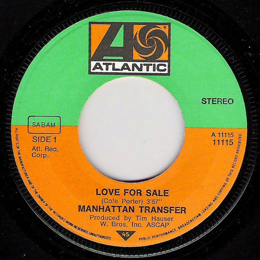 Manhattan Transfer - Love For Sale