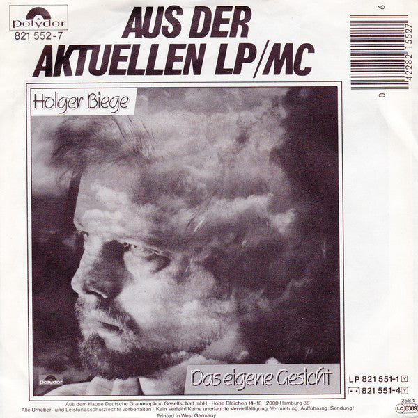 Holger Biege - Schuld Sind Die Anderen Vinyl Singles Vinyl Very Good (VG) <br> Hoes Good Plus (G+)