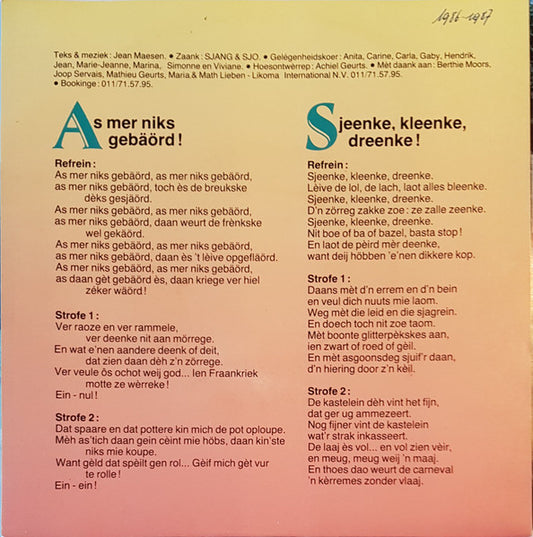 Sjang & Sjo - Sjeenke Kleenke Dreenke 13002