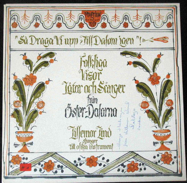 Lillemor Lind - Så Draga Vi Upp Till Dalom Igen (LP) Vinyl LP