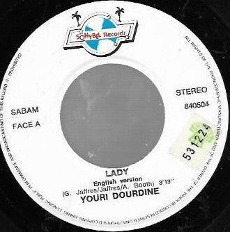 Youri Dourdine - Lady Vinyl Singles Vinyl Zeer Goed / Hoesje Goed "VINYLSINGLES.NL"