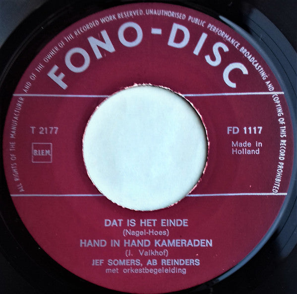 Jef Somers, Ab Reinders - Vier Bekende Nederlandse Liedjes Vinyl Singles EP