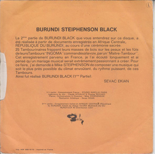 Burundi Steiphenson Black - Burundi Black