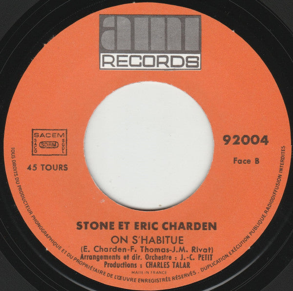 Stone Charden - L'amour Pas La Charité Vinyl Singles