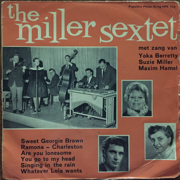 Miller Sextet Met Zang Van Suzy Möller - The Miller Sextet Met Zang Van Suzie Miller Vinyl Singles EP Vinyl Very Good (VG) <br> Hoes Good Plus (G+)