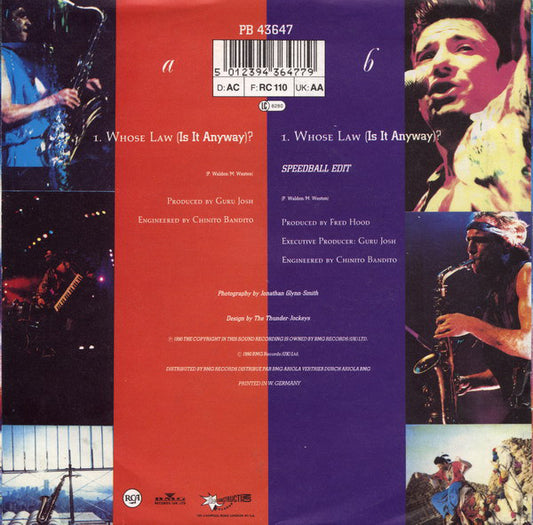 Guru Josh - Whose Law (is It Anyway) 20564 Vinyl Singles Vinyl Zeer Goed / Hoesje Goed "VINYLSINGLES.NL"