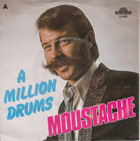 Moustache - Little Girl Blue Vinyl Singles Vinyl Very Good (VG) <br> Hoes Good Plus (G+)