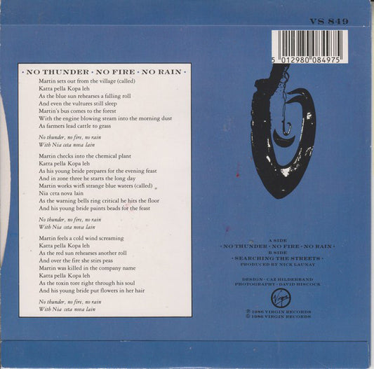 Tim Finn - No Thunder, No Fire, No Rain