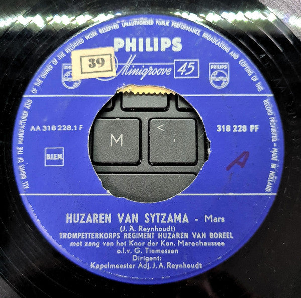 Trompetterkorps Regiment Huzaren Van Boreel - Huzaren van Sytzama Vinyl Singles Vinyl Very Good (VG) <br> Hoes Good Plus (G+)