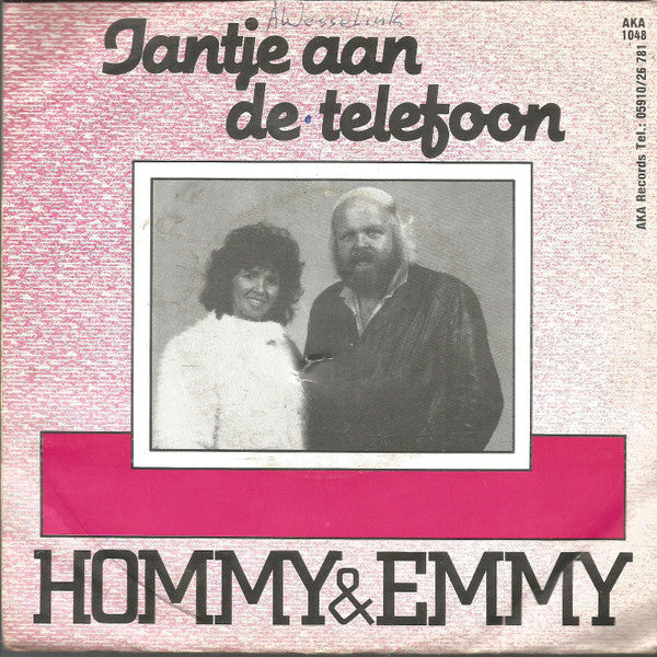 Hommy & Emmy - Jantje Aan De Telefoon Vinyl Singles Vinyl (VG) <br> Hoes (G+)