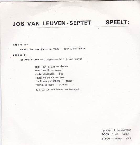 Jos Van Leuven-Septet - Jos Van Leuven- Septet