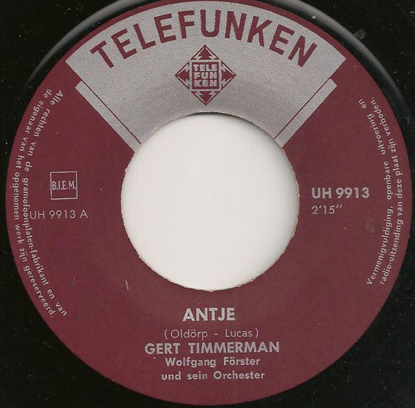 Gert Timmerman - Antje Vinyl Singles