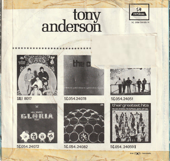 Tony Anderson - Don't Speak Of Love Vinyl Singles Vinyl Very Good (VG) <br> Hoes Good Plus (G+)
