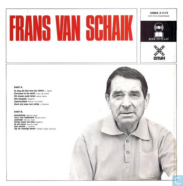 Frans Van Schaik - Frans Van Schaik (LP) Vinyl LP Vinyl Very Good (VG) <br> Hoes Good Plus (G+)