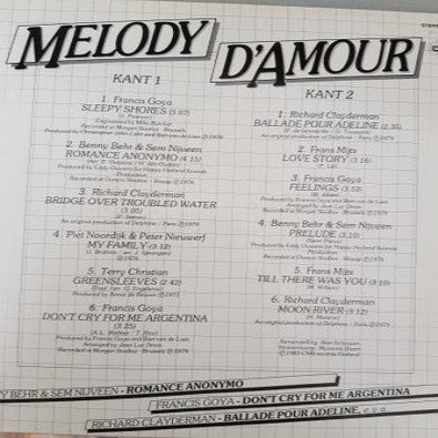 Various - Melody D'Amour (LP) Vinyl LP Vinyl Very Good (VG) <br> Hoes Good Plus (G+)
