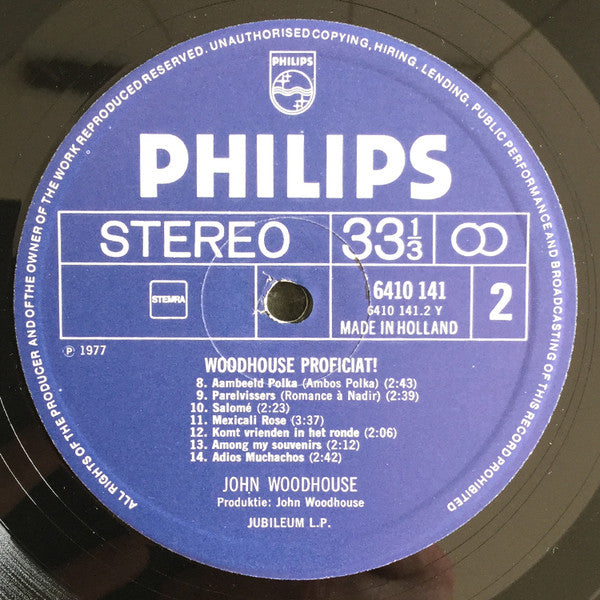 John Woodhouse - Woodhouse Proficiat! (LP) Vinyl LP