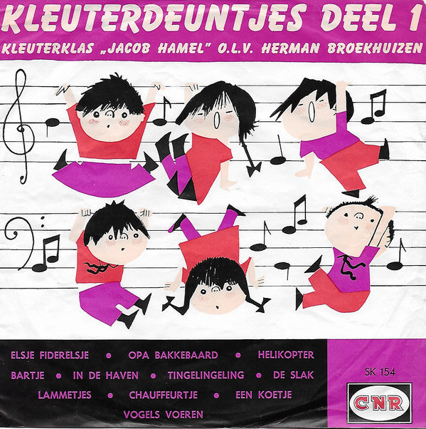 Jacob Hamel - Kleuterdeuntjes Deel * (Red Vinyl) Vinyl Singles Vinyl Very Good (VG) <br> Hoes Good Plus (G+)