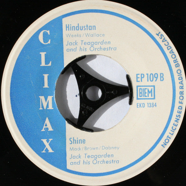 Jack Teagarden - King Porter Stomp Vinyl Singles EP Vinyl Very Good (VG) <br> Hoes Good Plus (G+)