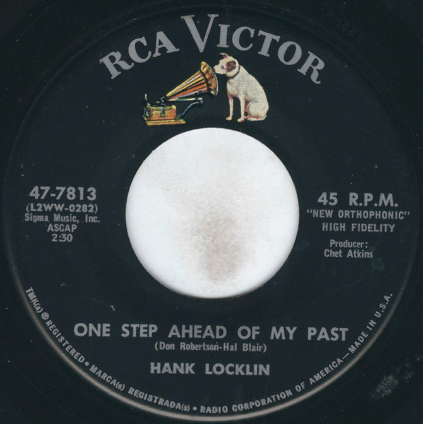Hank Locklin - One Step Ahead Of My Past Vinyl Singles Vinyl Very Good (VG) <br> Hoes Generic