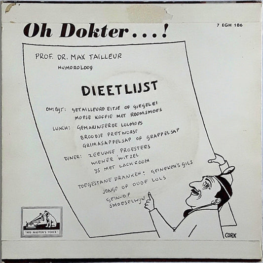 Max Tailleur - Oh, Dokter Vinyl Singles EP Vinyl Zeer Goed / Hoesje Goed "VINYLSINGLES.NL"