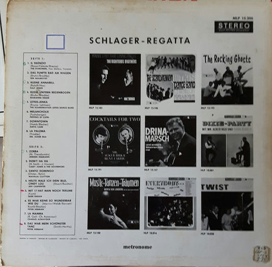 Various - Schlager-Regatta (LP) Vinyl LP Vinyl Zeer Goed / Hoesje Goed "VINYLSINGLES.NL"