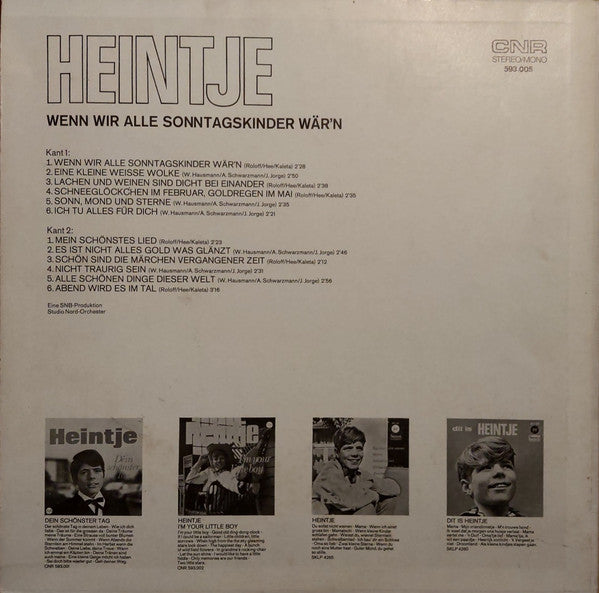 Heintje - Wenn Wir Alle Sonntagskinder War'n (LP)