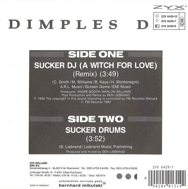 Dimples D - Sucker DJ Vinyl Singles