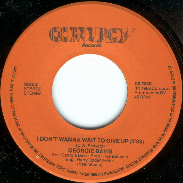 Georgie Davis - Call Me My Baby Vinyl Singles
