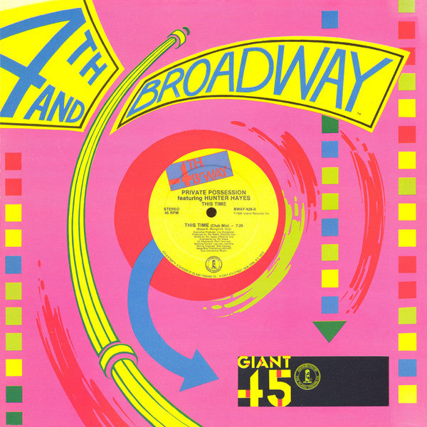 Private Possession Featuring Hunter Hayes - This Time (Maxi-Single) Maxi-Singles Vinyl Very Good (VG) <br> Hoes Good Plus (G+)