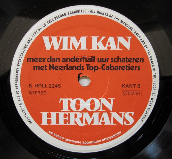 Toon Hermans & Wim Kan - Meer Dan Anderhalf Uur Schateren (LP) 51965 Vinyl LP Media: VG <br> Hoes: G+