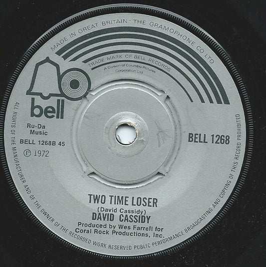 David Cassidy - Rock Me Baby Vinyl Singles Media VG+ / Sleeve Generic